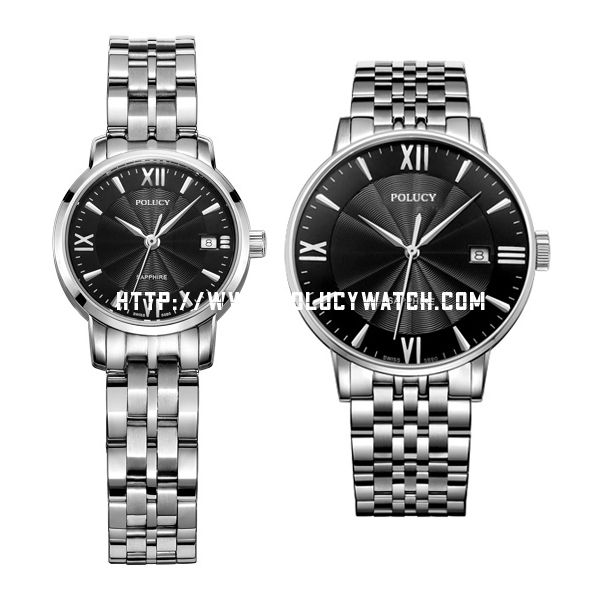 Couple steel watch 61012ML