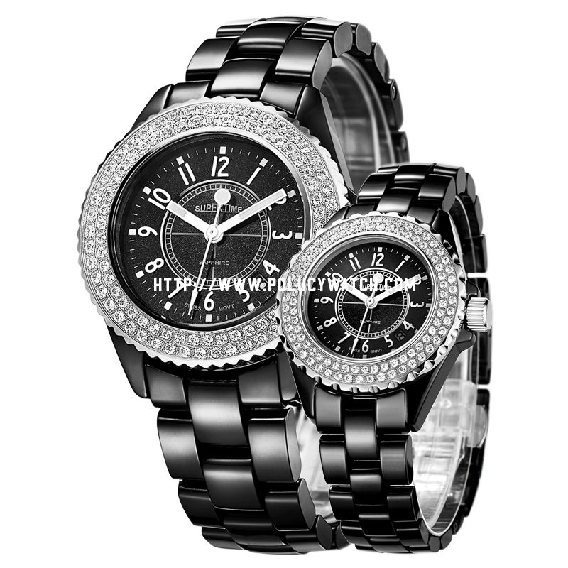 Ceramic Diamond Couple Watch 60002MC2