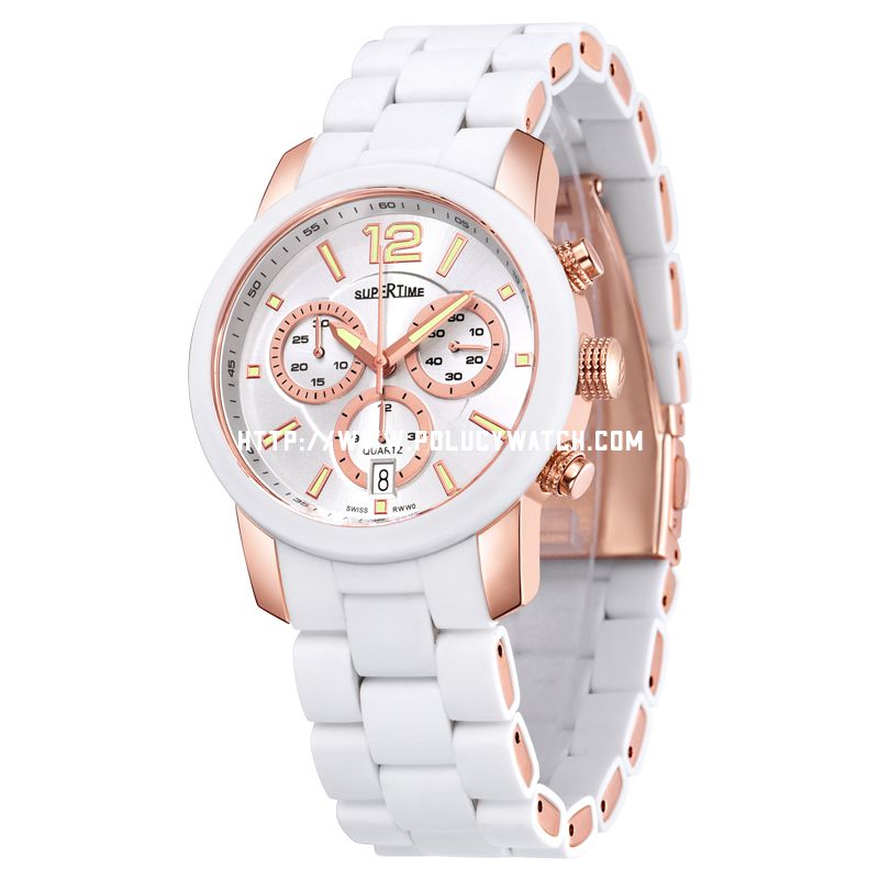 SS Silicone Women Watch 61051L