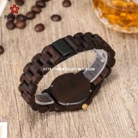 Simple Lady Black sandal Wood Watch PA790L2