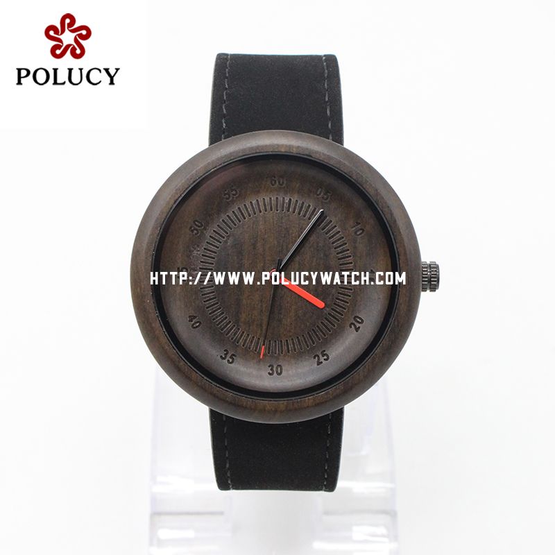 Black sandalWood Simple Watch PB150M